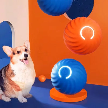 Interactive Rechargeable Gravity Jump Ball for Cats & Dogs - Bite-Resistant Auto-Rolling Chase Toy, 2.05 in (5.2 cm)