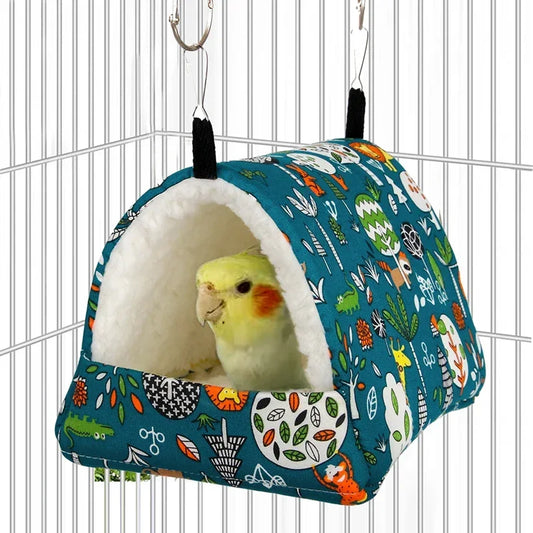 Cute Printed Hanging Pet Bed - Mini Nest for Birds, Hamsters, Guinea Pigs, Rabbits & Squirrels