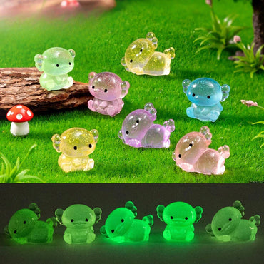 10-100 Flash Fat Axolotl Miniatures Ambystoma Mexicanum Glow At Night Moss Microlandscape Decoration Cute Animals Fish Tank DIY