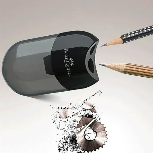 Double and Single Hole Transparent Pencil Sharpener - Creative School Stationery for Kids & Students