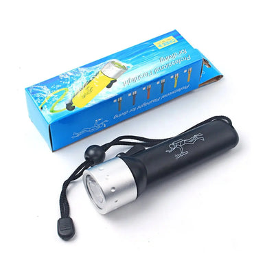 Led Underwater Flashlight Ip68 Waterproof 5Th Battery Aa*4 Portable Special Plastic Professional Diving Light Flashlight