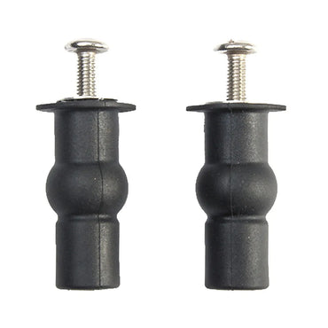 2-Pack Top-Fix Toilet Seat Hinge Repair Kit – Expansion Screws & Rubber Well Nuts (48 x 4.6 mm / 1.89 x 0.18 in, 40 mm / 1.57 in)