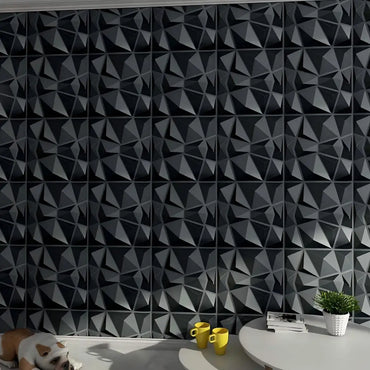 20PCS 3D Wall Panels 30x30cm Indoor Wall Decoration for Living Room Bedroom Hotel Office Mural Tile-Panel-Mold 3D Wall Sticker