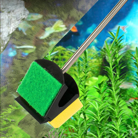 Aquarium Algae Scraper & Floating Cleaning Brush with Sponge 36 x 8 cm (14.2 x 3.1 in)