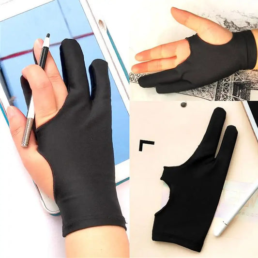 Digital Drawing Glove for Graphic Tablets – Breathable Anti-Smudge Artist Glove, Left & Right Hand, Black