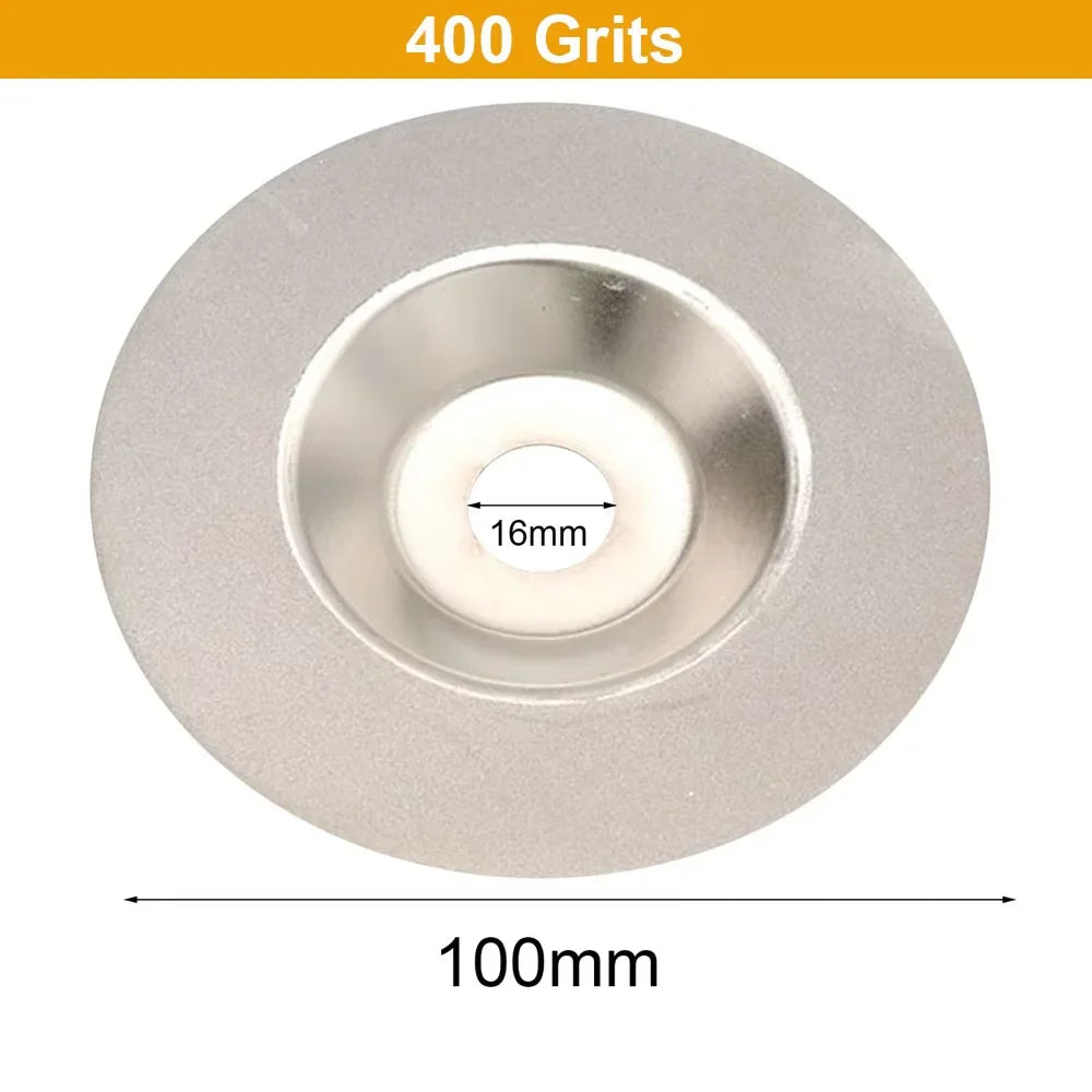 Emery Abrasive Disc for Ceramics, Glass & Stone — 3.94 in (10 cm) with 0.63 in (1.6 cm) Hole — 400/600/800 Grit