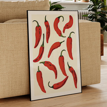Fiery Pepper Wall Art Prints Canvas Painting Poster Picture For Living Kitchen Dining Room Home Decor