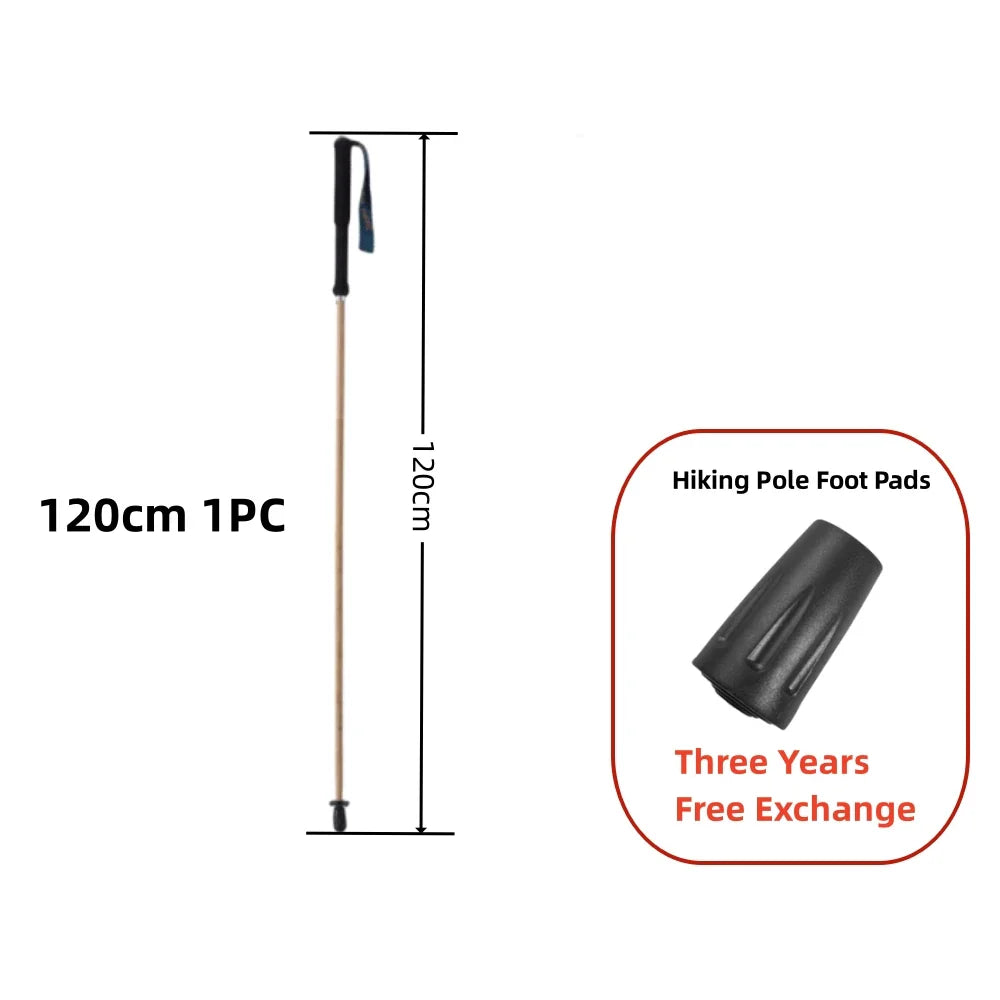 Ultralight Carbon Fiber Trekking Poles 5-Section Folding Anti-Shock Hiking and Walking Sticks 110/120/130 cm (43/47/51 in)