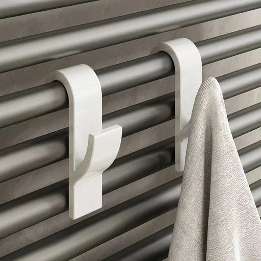Single Radiator Towel Hook – Over-Heater Hanger Clips for Towels, Robes & Scarves