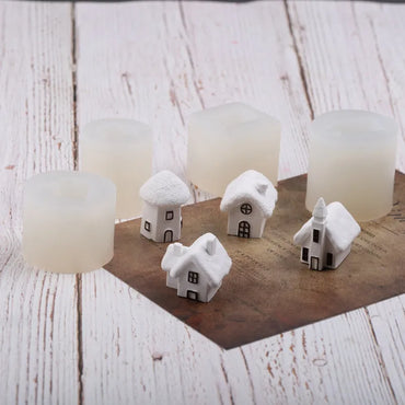 Christmas House Igloo Silicone Mold for Candle Making, Fondant & Chocolate Cake Baking