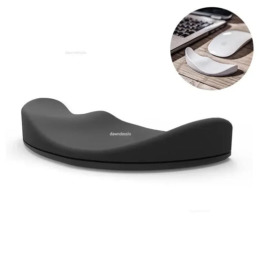 Ergonomic Silicone Gel Wrist Rest Mouse Pad — Non-Slip Support for Office & Gaming (10 x 4 x 1.7 cm / 3.9 x 1.6 x 0.7 in)