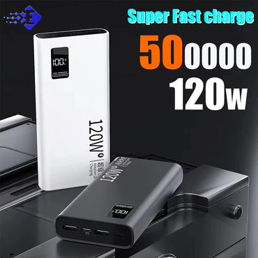 120W 200000mAh Portable Power Bank with Digital Display - High Capacity Fast Charger for Smartphones & Tablets