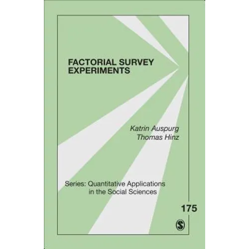 Factorial Survey Experiments - Paperback