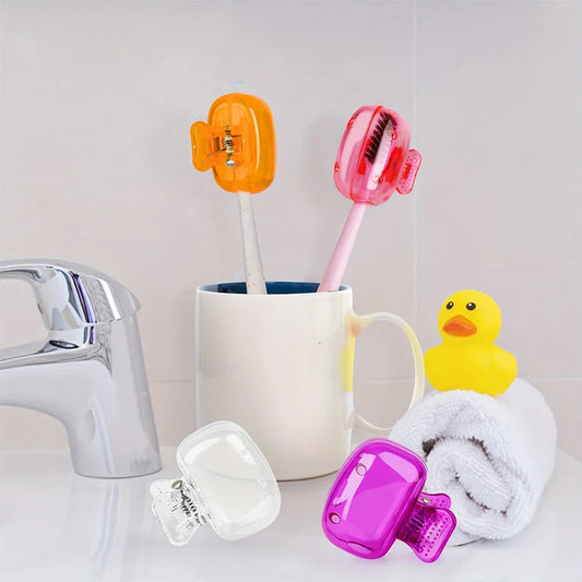 10-Pack Ventilated Toothbrush Head Covers – Travel Protective Caps for Electric & Manual Toothbrushes, Portable Plastic