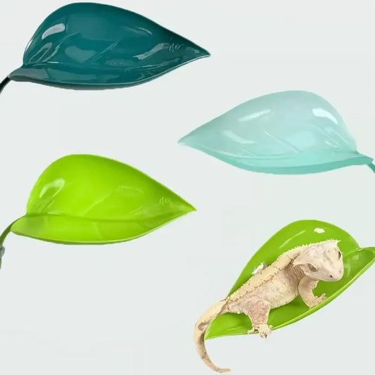 Frog Habitat Leaf Suction Cup Reptile Basking and Resting Terrace Tank Accessory Simulated Leaf for Geckos