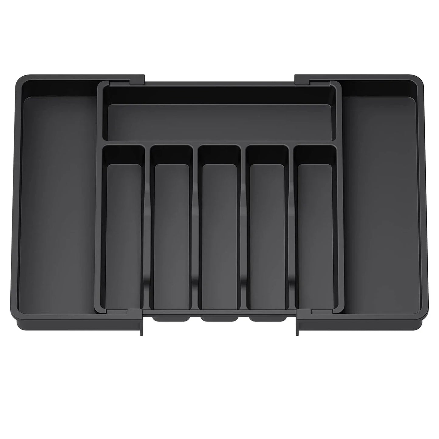 New Adjustable Cutlery Organizer - Upgraded Plastic Storage Tray with Dividers, Ideal for Organizing Spoons and Knife Drawers.