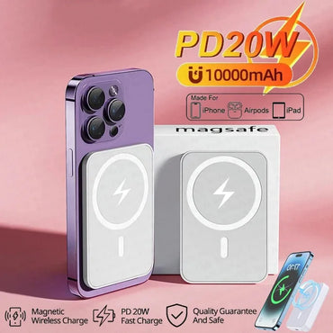20000mAh Magnetic MagSafe-Compatible Wireless Power Bank 22.5W PD Fast Charger for iOS & Android