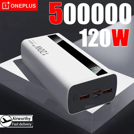 50000mAh 120W Magnetic Wireless Power Bank with LED Display – Portable Fast Charger USB-C/USB-A for iPhone, Samsung, iPad, Android