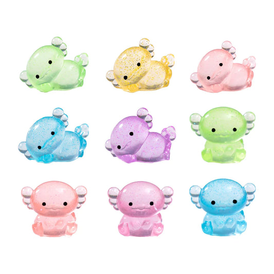 10-100 Flash Fat Axolotl Miniatures Ambystoma Mexicanum Glow At Night Moss Microlandscape Decoration Cute Animals Fish Tank DIY