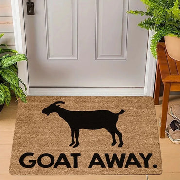 Go Away Doormat Weird Cat Rug Non-Slip All-Weather Carpet Humorous Welcome Mat for Indoor Outdoor Entryway Home Decor Carpet