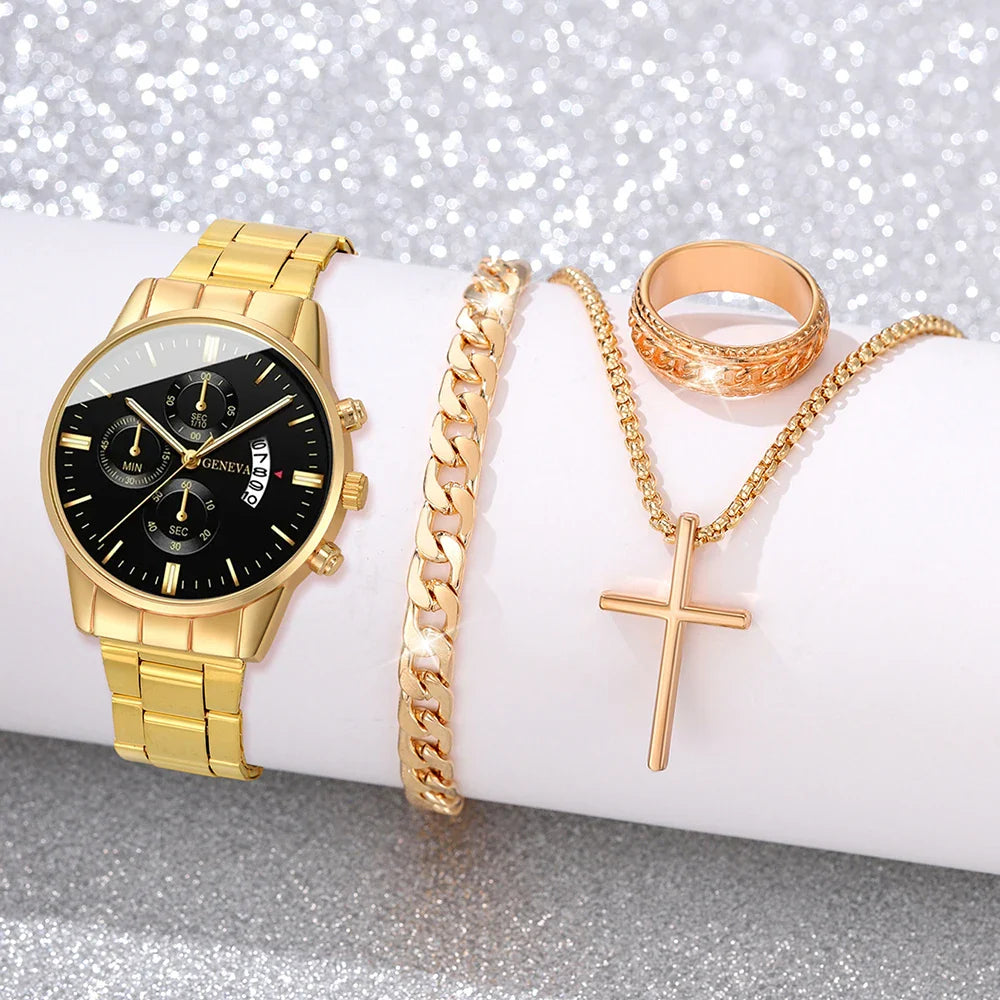 Women's Fashion Round Quartz Bracelet Watch - 41mm Numberless Dial, 220mm (8.66in) Band