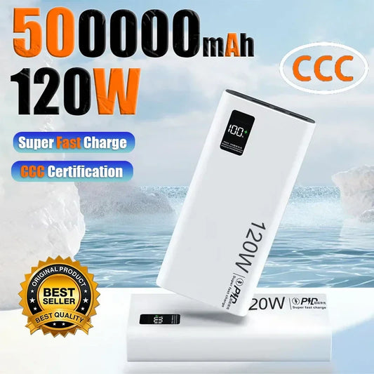 120W 200000mAh Power Bank Portable Fast Charging Battery Pack with LED Digital Display USB-C 2-Way Quick Charge