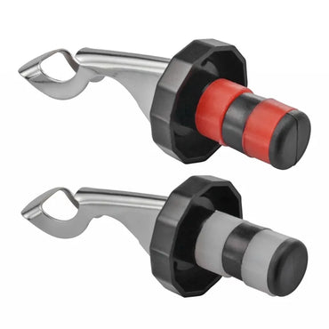 Press Vacuum Wine Bottle Stopper - Stainless Steel & Silicone Wine & Champagne Seal (1–10 Pack)