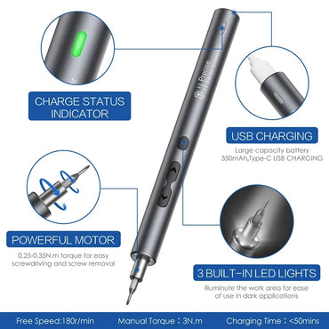 28/62-in-1 Precision Electric Screwdriver Kit — Rechargeable Cordless Mini Repair Tool Set for Phones, Laptops & Electronics