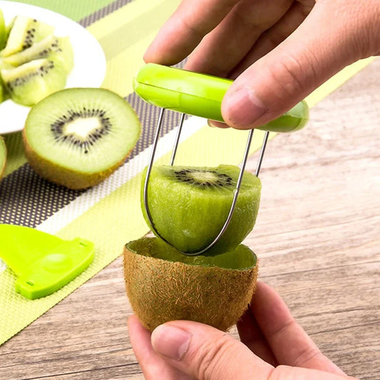 Detachable Kiwi Cutter & Fruit Peeler – Stainless Steel Blade Compact Lemon Peeling Tool for Salad Prep