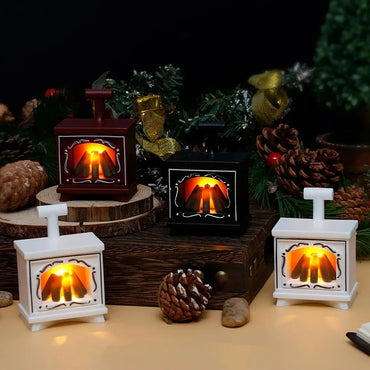LED Dollhouse Mini Fireplace Glowing Stove Model House Furniture Kitchen Life Scene Decoration Toys Bedroom Bedside Night Light