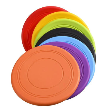7-Color Silicone Flying Saucer Pet Toy - Chew-Resistant Flying Disc for Dogs & Cats, Interactive Puppy Training & Fetch