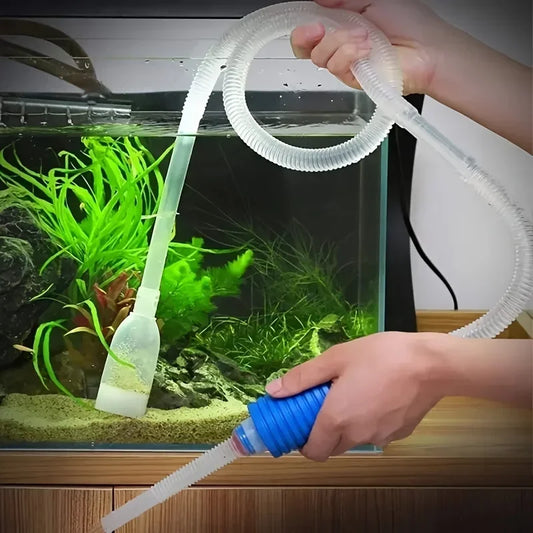 Aquarium Gravel Vacuum Siphon Pump 140cm (55 in / 4.6 ft) Auto Water Changer Kit for Fish Tanks