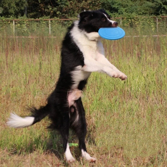 7-Color Silicone Flying Saucer Pet Toy - Chew-Resistant Flying Disc for Dogs & Cats, Interactive Puppy Training & Fetch