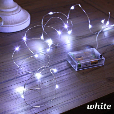 Battery Operated LED Fairy Lights – Copper Wire String Lights for Bedroom, Christmas & Parties | 20–100 LEDs, 2–10 m (6.6–32.8 ft), AA Powered, Multicolor