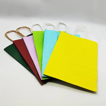 10/30/50PCS Holiday Gift Bags with Handle – Colored Paper Shopping Bags for Christmas, Valentine’s Day, Wedding & Party Favors