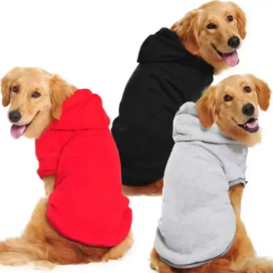 Warm Dog Hoodie Sweatshirt – Hooded Coat for Small, Medium & Large Dogs