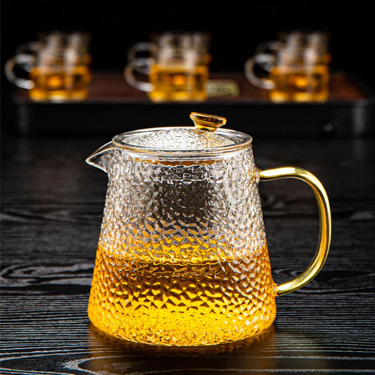 Heat-Resistant Borosilicate Glass Teapot 450 mL (15.2 oz) — Kung Fu Tea Kettle for Puer, Coffee & Office