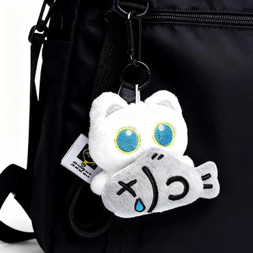Plush Black Cat Keychain 10cm (3.9 in) Kawaii Bag Charm Cute Stuffed Cat Keyring Gift