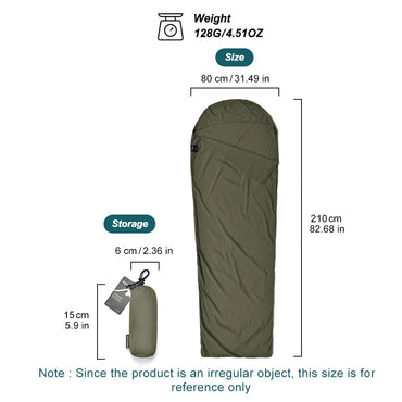 Outdoor Camping Sleeping Bag Liner Ultralight Mummy Sleeping Bag Backpack Liner Single Person Travel Sleeping Bag
