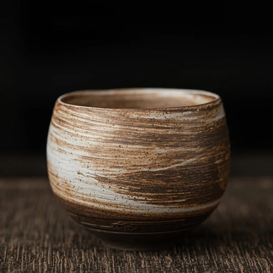 Stoneware Teacup 80ml (2.7 fl oz) Ceramic Tea Cup Small Espresso Cup 6.2 x 5 cm (2.44 x 1.97 in)