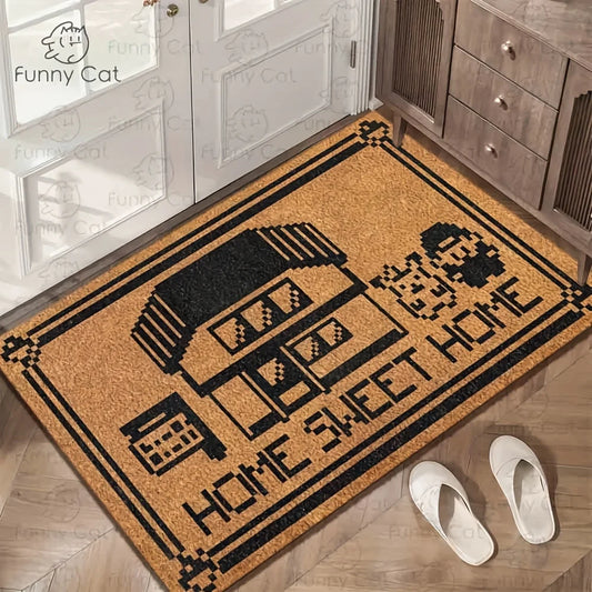 VIKAMA Sweet Home Carpet Creative Doormat Lightweight Welcome Mat Machine Washable Living Room Carpet Rug For Bedroom Home Dec