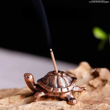 Mini Turtle Incense Holder Vintage Bronze Sandalwood Stick Burner Animal Incense Censer Home Decor Gift