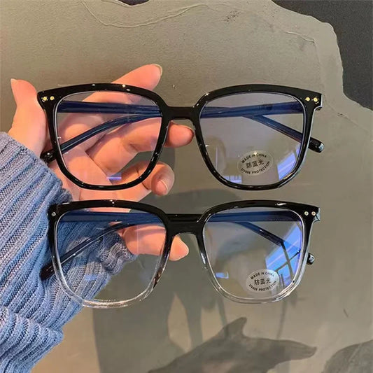 Transparent Square Blue Light Blocking Glasses for Women and Men - Clear Frame Computer Eyewear