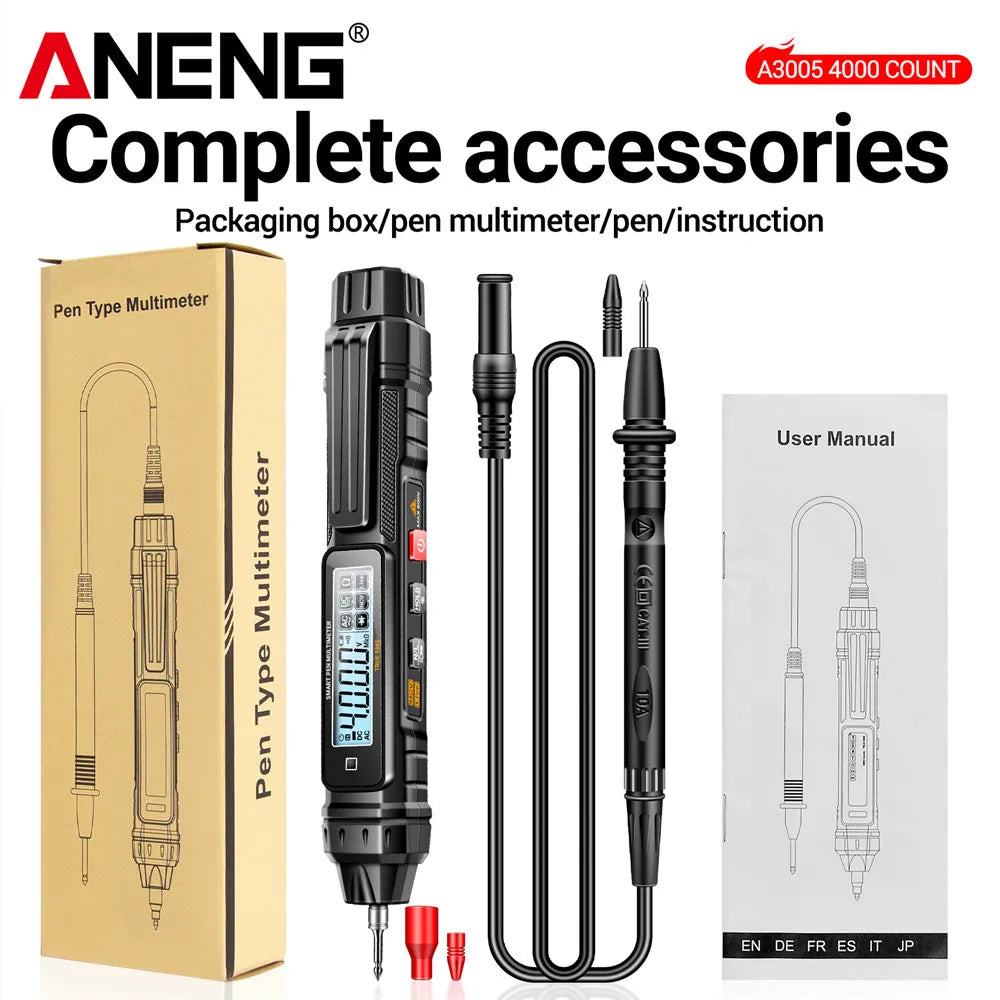 Pen Multimeter & NCV Non-Contact AC/DC Voltage Test Pen Combo with Double-Head Screwdriver