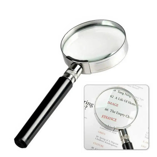10X Handheld Magnifying Glass 50mm (1.97 in) Loupe for Jewelry, Coins & Stamps - Portable Optical Glass