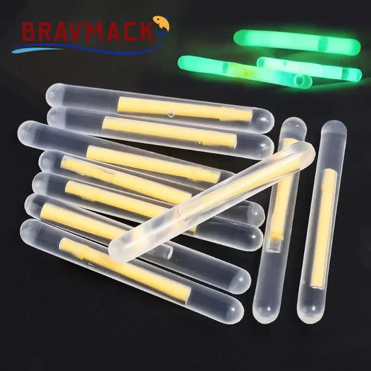 50/100-Pack Fluorescent Fishing Rod Lights Luminous Floating Bobbers for Night Fishing
