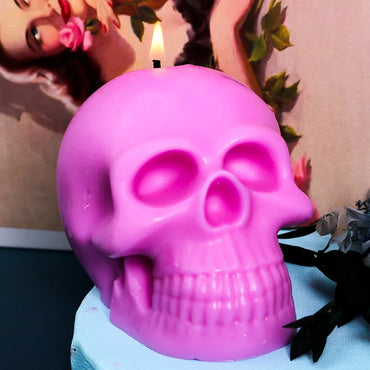 3D Skull Silicone Mold for Candle & Soap Making – DIY Halloween Plaster & Epoxy Craft Casting Mold