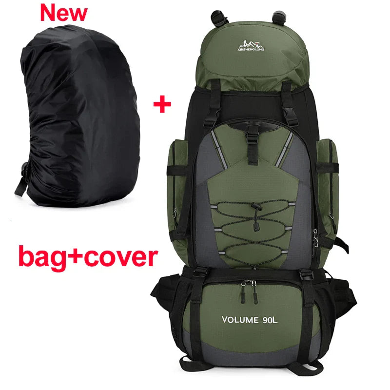 90L Waterproof Hiking & Camping Backpack — Large Capacity Trekking Rucksack for Travel (Unisex)