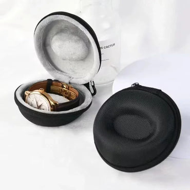 Portable EVA Single Watch Travel Case - Waterproof Zippered Watch Organizer for Smartwatches