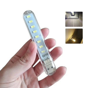Mini USB LED Book Light – 3/8/24 LED Ultra Bright RGB Portable Reading Lamp for Power Bank, Laptop & Notebook
